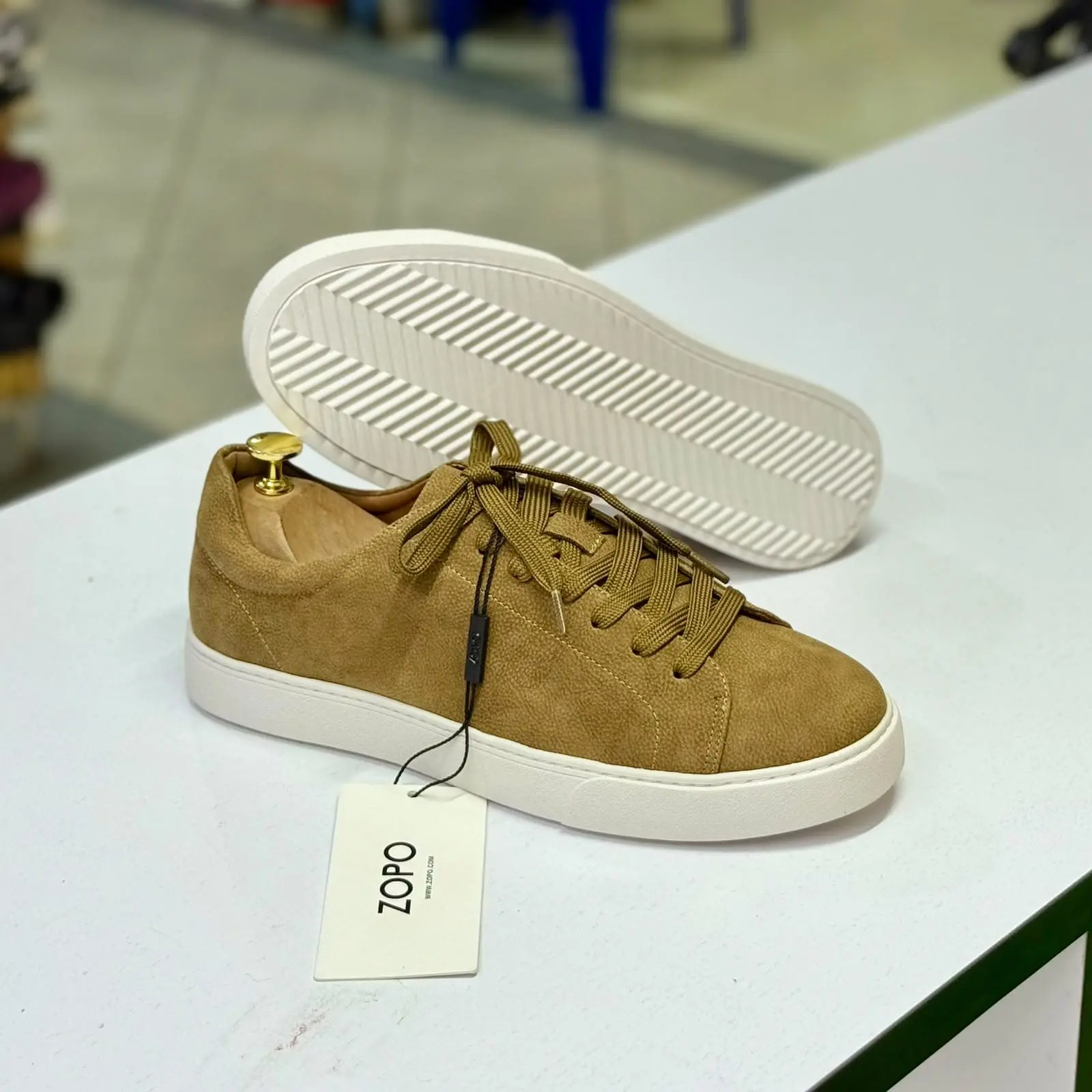 ZOPO Premium Minimal Sneaker – Camel