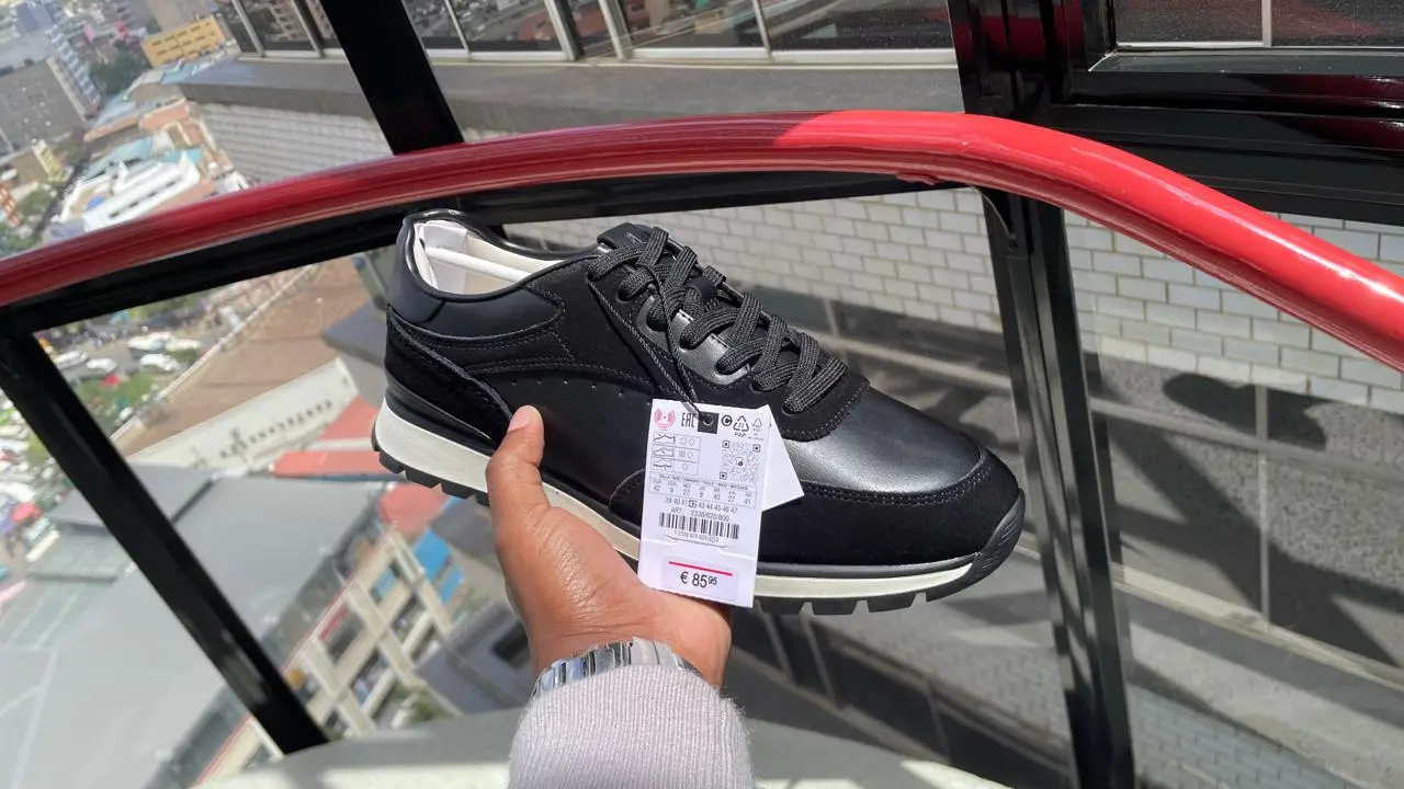 Zara Black Leather & Suede Casual Sneaker alternate view