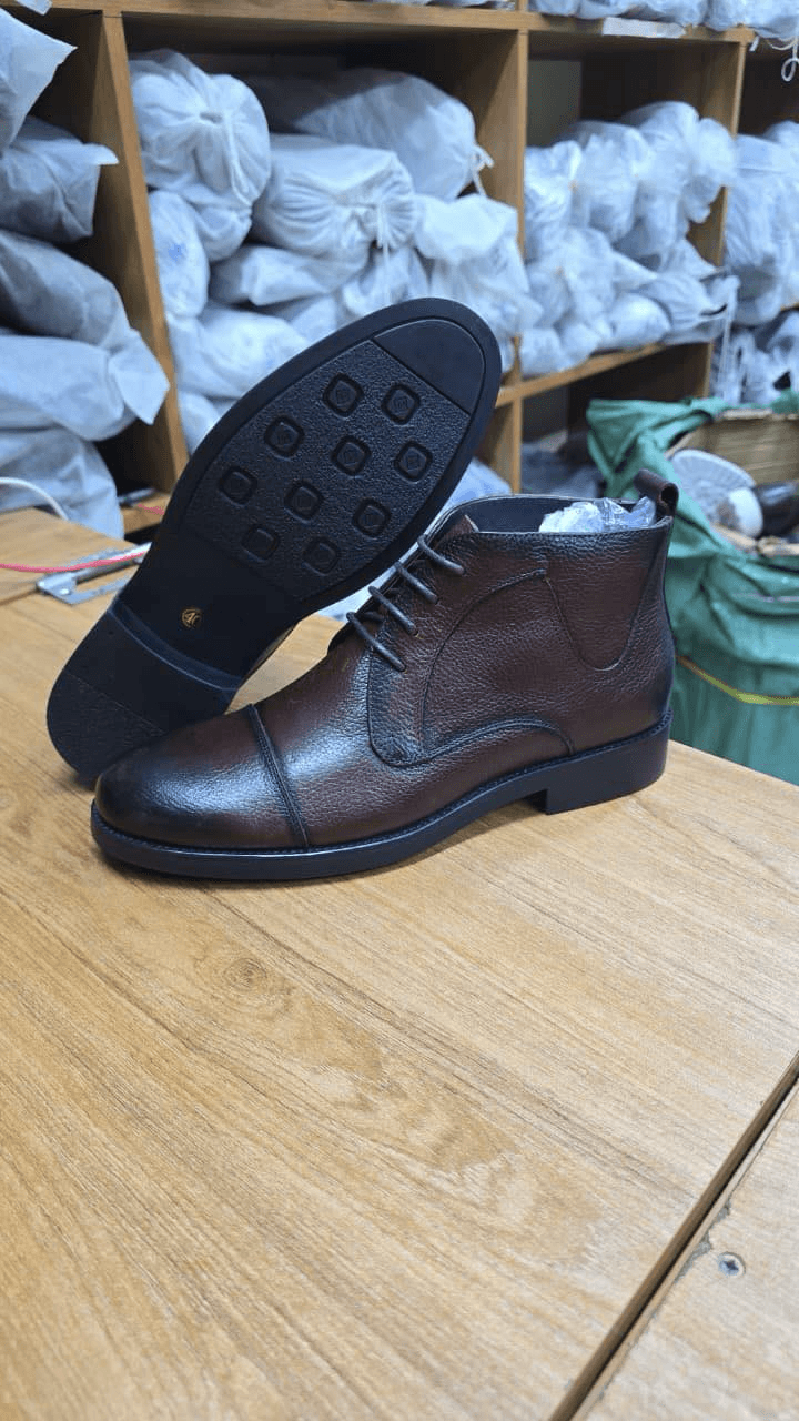 Black Premium Leather Chukka Boots