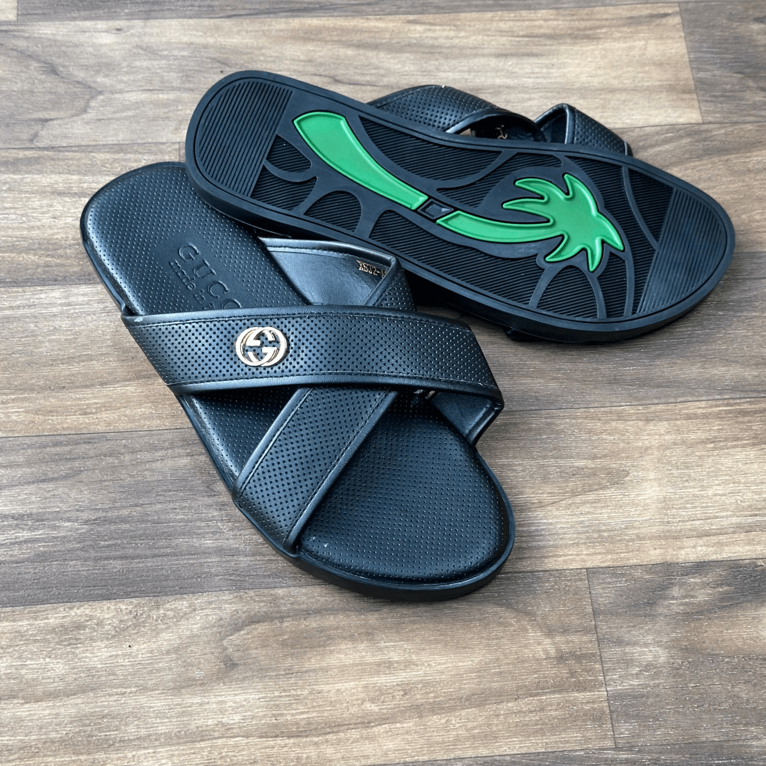 Midnight Black Luxury Flip-Flops alternate view